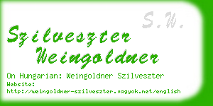 szilveszter weingoldner business card